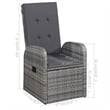 Afuera Living Contemporary Solid Acacia Wood 3 Piece Dining Set in Gray