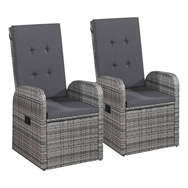 Afuera Living Contemporary Solid Acacia Wood 3 Piece Dining Set in Gray