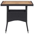 Afuera Living Contemporary Synthetic Poly Rattan Dining Set in Black and Brown