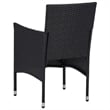 Afuera Living Contemporary Synthetic Poly Rattan Dining Set in Black and Brown