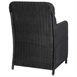 Afuera Living Contemporary Solid Wood Dining Set in Black/Dark Gray
