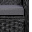 Afuera Living Contemporary Solid Wood Dining Set in Black/Dark Gray