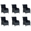 Afuera Living Contemporary Solid Wood Dining Set in Dark Gray/Black