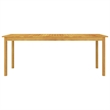Afuera Living Contemporary Solid Wood Dining Set in Brown and Black