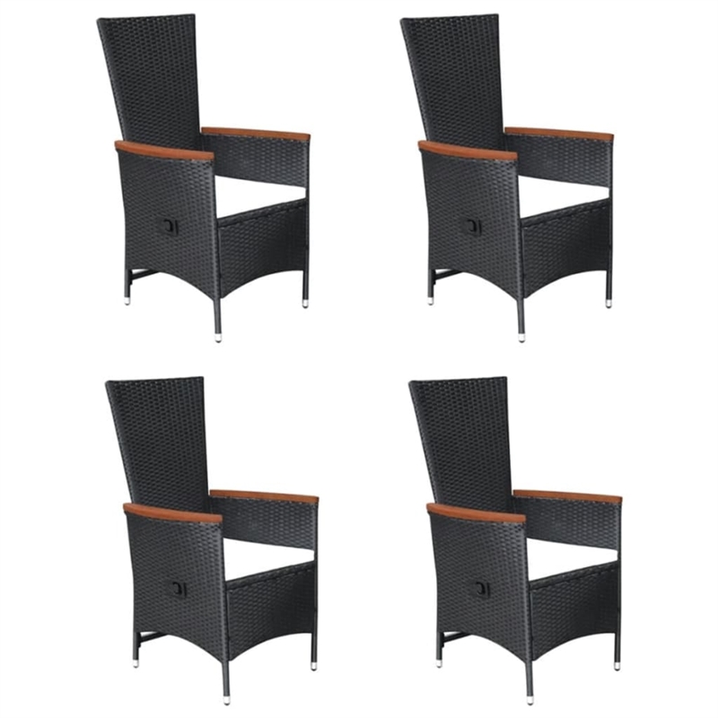 afuera living contemporary solid wood dining set in black and cream