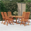Afuera Living Contemporary Garden Dining Set in Reddish-Brown