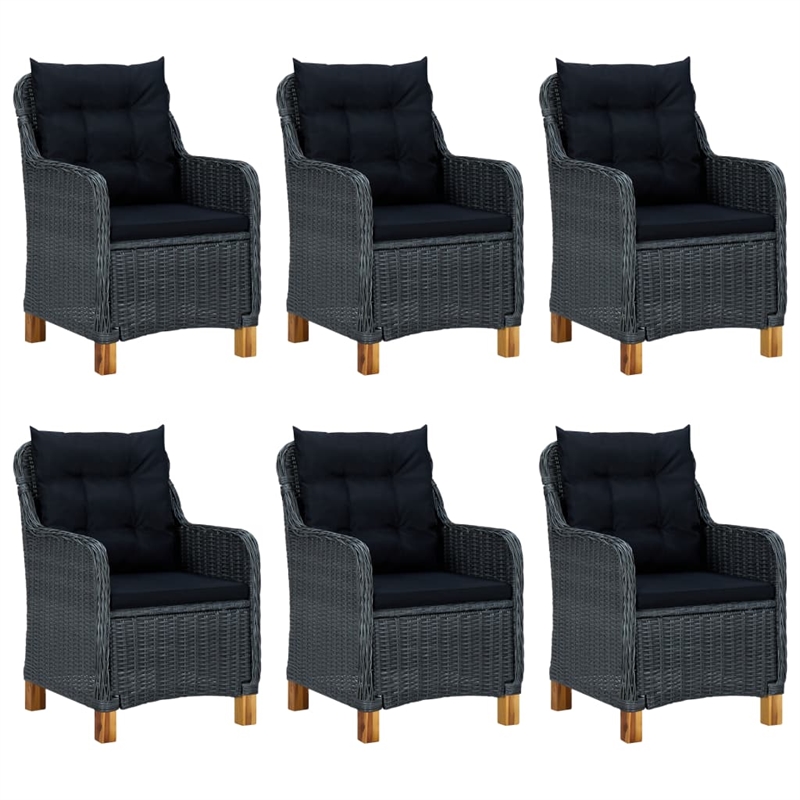 Afuera Living Contemporary 7 Piece Outdoor Dining Set in Gray