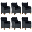 Afuera Living Contemporary 7 Piece Outdoor Dining Set in Gray