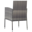 Afuera Living Contemporary Dining Set in Anthracite/Dark Gray