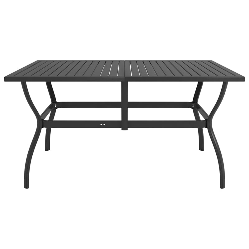 Afuera Living Contemporary Dining Set Table in Anthracite/Chairs in Gray