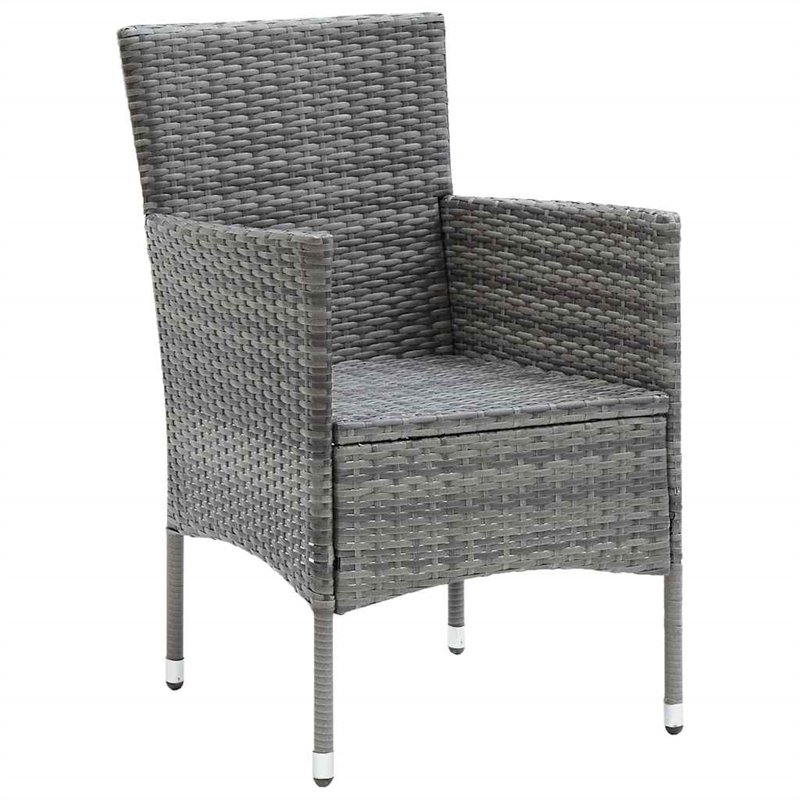 Afuera Living Contemporary Solid Acacia Wood Standard Dining Set in Gray