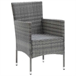 Afuera Living Contemporary Solid Acacia Wood Standard Dining Set in Gray