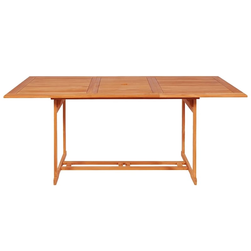 Afuera Living Contemporary Wood Garden Dining Set in Warm Teak