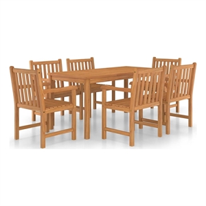 Afuera Living Contemporary Garden Dining Set in Natural Teak