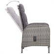 Afuera Living Contemporary Garden Dining Set in Gray/Natural