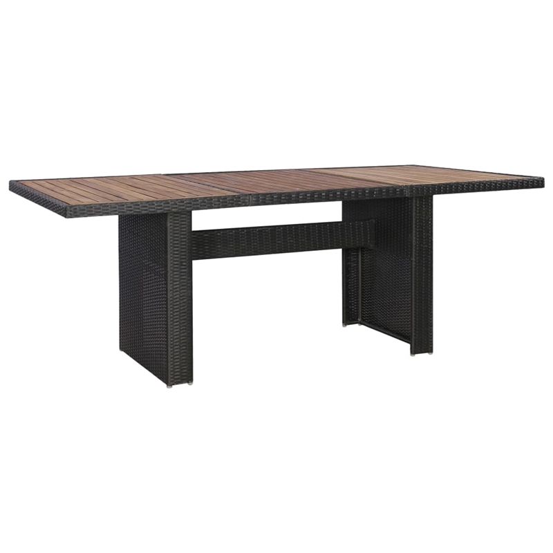 Afuera Living Contemporary Outdoor Dining Set in Black and Dark Gray