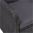 Afuera Living Contemporary Outdoor Dining Set in Black and Dark Gray