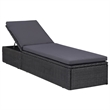 Afuera Living Contemporary Outdoor Dining Set in Black and Dark Gray