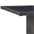 Afuera Living Contemporary Outdoor Dining Set in Black and Dark Gray
