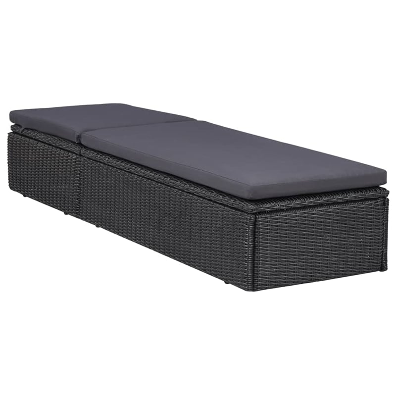 Afuera Living Contemporary Outdoor Dining Set in Black and Dark Gray