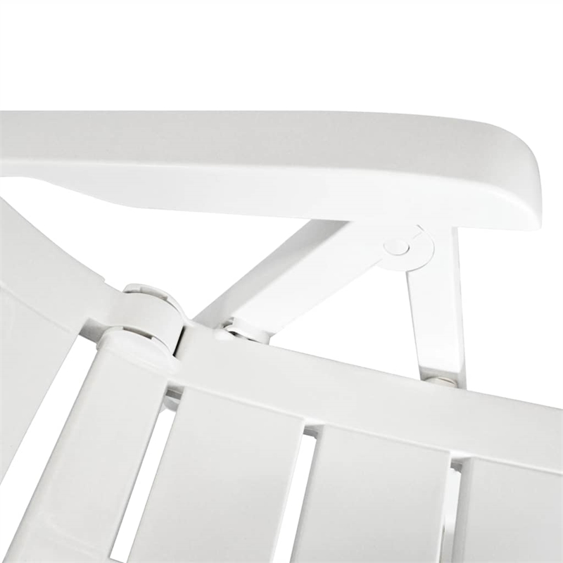 Afuera Living Contemporary White Plastic Foldable Outdoor Dining Set
