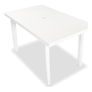 Afuera Living Contemporary White Plastic Foldable Outdoor Dining Set