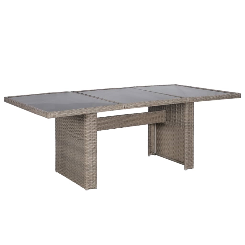Afuera Living Contemporary Outdoor Dining Set in Brown and Dark Gray