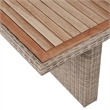 Afuera Living Contemporary Outdoor Dining Set in Brown and Dark Gray