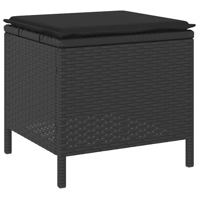 Afuera Living Contemporary Poly Rattan Garden Dining Set in Black