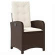 Afuera Living 5 Piece Poly Rattan Garden Dining Set with Cushions in Brown