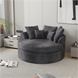 Afuera Living Dark Grey Corduroy Free Install Foam-Filled Compressed Sofa