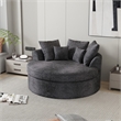 Afuera Living Dark Grey Corduroy Free Install Foam-Filled Compressed Sofa