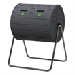 Afuera Living Gray/Black Resin 37-Gallon Tumbling Composter with Ventilation