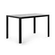 Afuera Living 5-Piece Tempered Glass Dining Table Set with Faux Leather Chairs