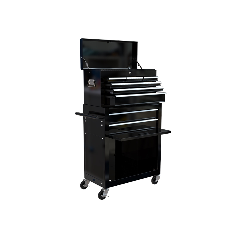 Afuera Living High Capacity 8-Drawer Tool Chest on Wheels in Black