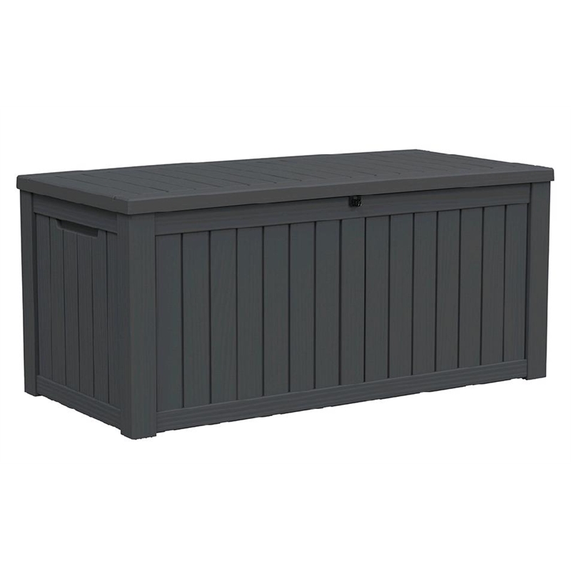 Afuera Living 150-Gallon Weatherproof Outdoor Storage Box in Black Resin