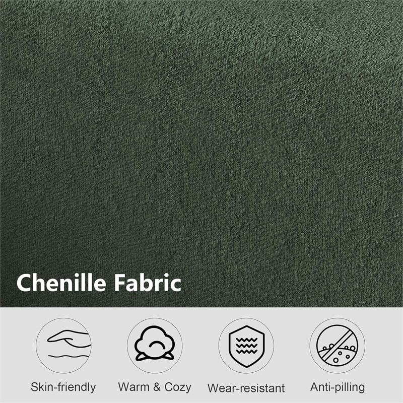 Afuera Living 2-Pc Green Chenille Floor Compressed Sofa - No Assembly Required