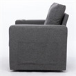 Afuera Living Gray Velvet Swivel Sofa Chair with USB Charging Port