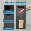 Afuera Living 48-Gallon Lockable Resin Delivery Box with Parcels Sign in Black