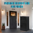 Afuera Living 48-Gallon Lockable Resin Delivery Box with Parcels Sign in Black