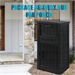 Afuera Living 48-Gallon Lockable Resin Delivery Box with Parcels Sign in Black