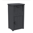 Afuera Living 48-Gallon Lockable Resin Delivery Box with Parcels Sign in Black