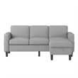 Afuera Living Gray L-Shaped Sectional Sofa with Storage Footstool