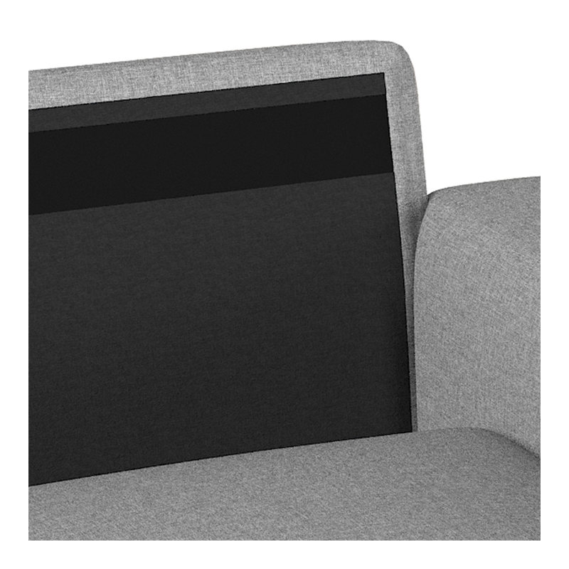 Afuera Living Gray L-Shaped Sectional Sofa with Storage Footstool