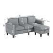 Afuera Living Gray L-Shaped Sectional Sofa with Storage Footstool