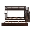 Afuera Living Twin-Over-Twin Bunk Bed with Trundle & Storage Stairs
