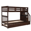 Afuera Living Twin-Over-Twin Bunk Bed with Trundle & Storage Stairs