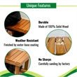 Afuera Living Acacia Wood 2-Tier Shoe Rack Bench 27.6x11x17.8 Inches