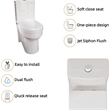 Afuera Living Compact Ceramic Toilet with Dual Flush 27.55Hx13Wx24.8D