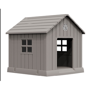 Afuera Living Indoor Outdoor Dog House for Small to Medium Dogs in Gray